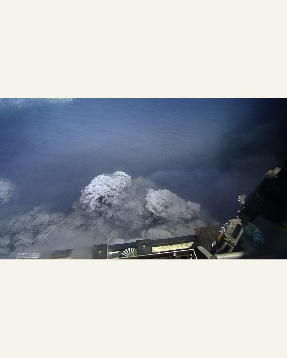 An underwater brine lake with a distinct rim on the Gulf of Mexico seafloor
