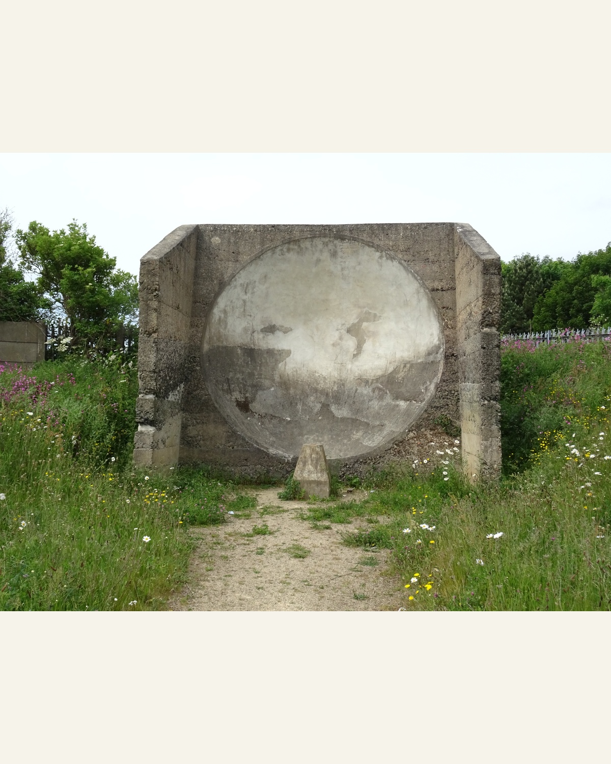 The surviving concrete acoustic mirror at Fulwell, Sunderland