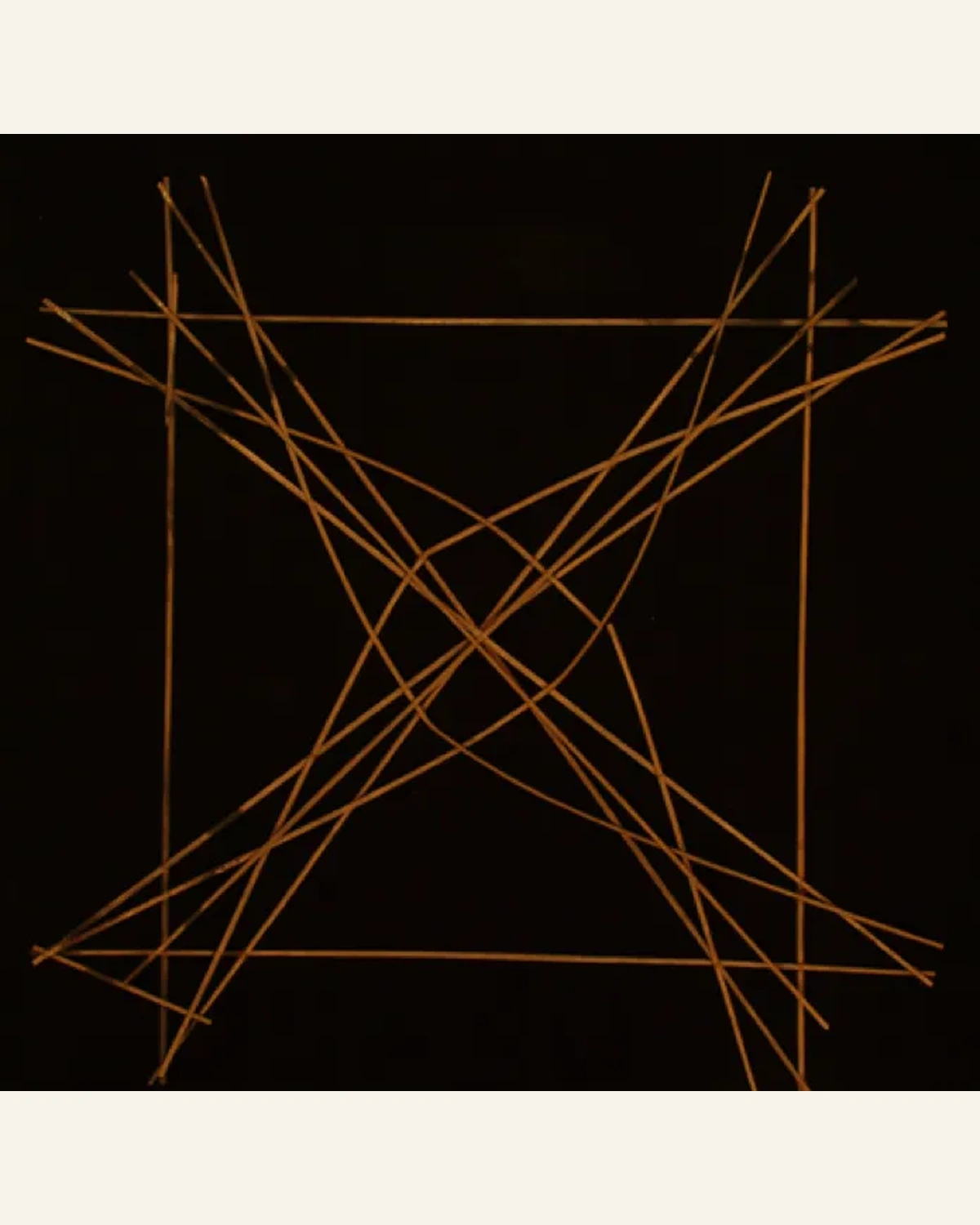 A Marshallese mattang stick chart used to teach ocean wave patterns