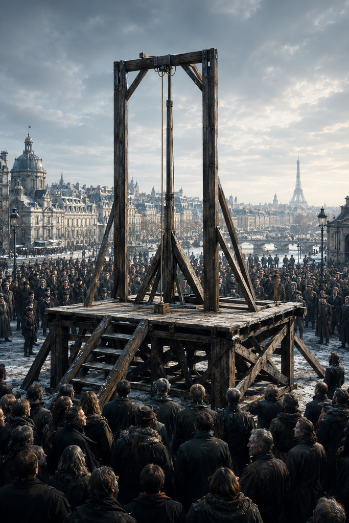 Their faces tightened when distant Paris raised a scaffold.