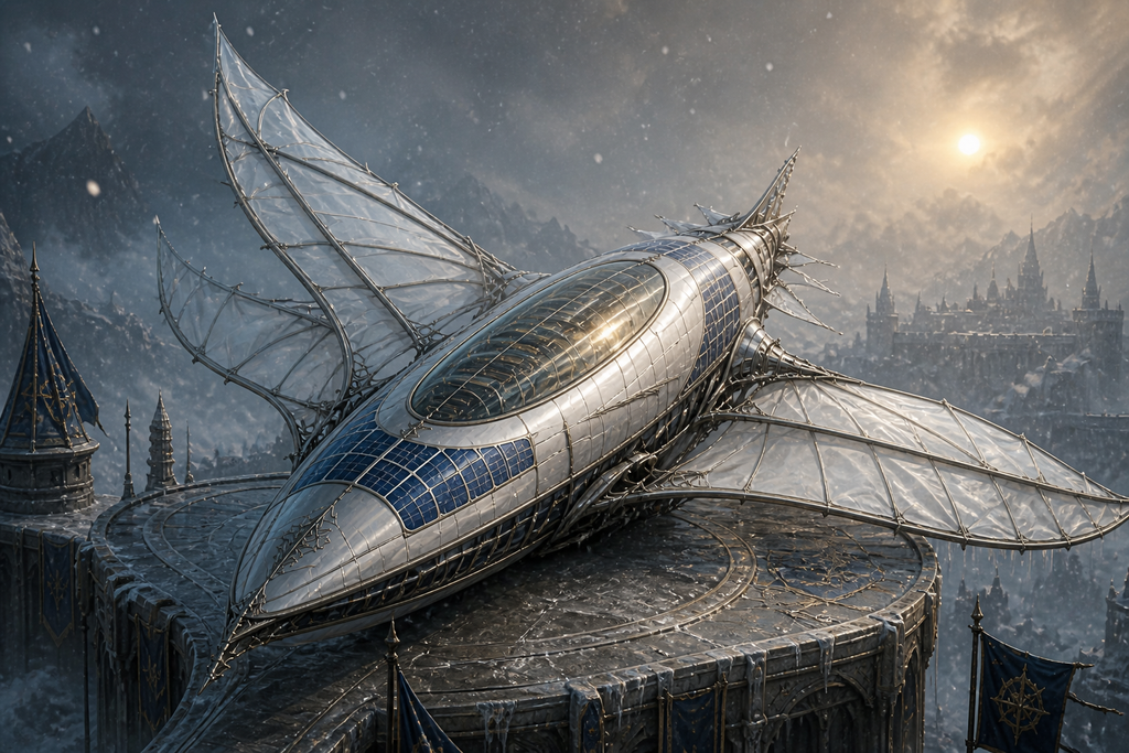 The Last Airship still waited there, trembling under frost and weak solar power.