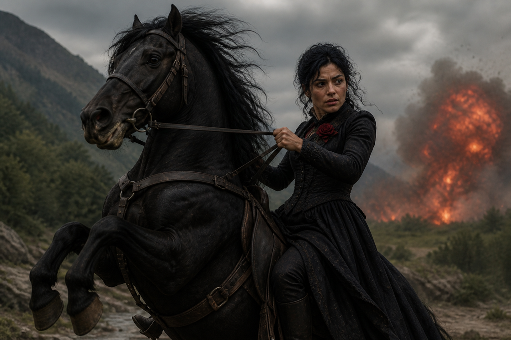 Natalie Brande suddenly pulled hard on her reins.