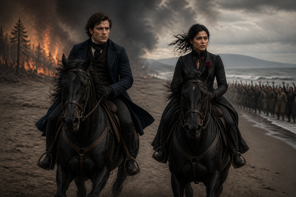 Together, they rode toward the screaming shore.