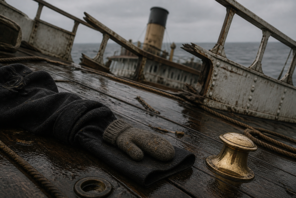 The rescued child crawled across the tilted deck and touched Natalie Brande's sleeve.