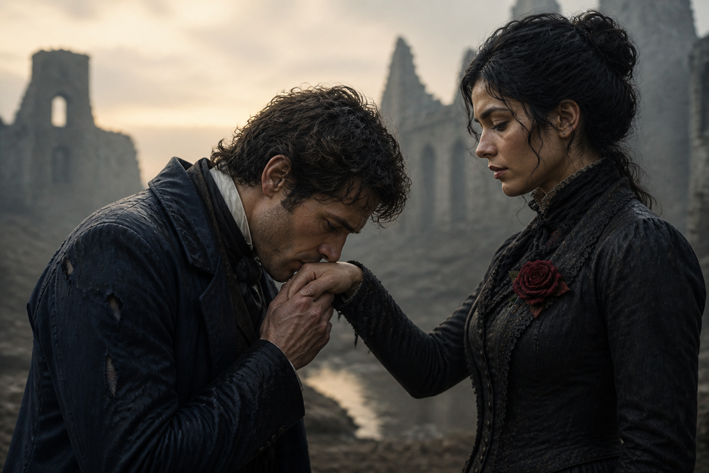 Arthur Marcel rested his forehead against Natalie Brande's knuckles.
