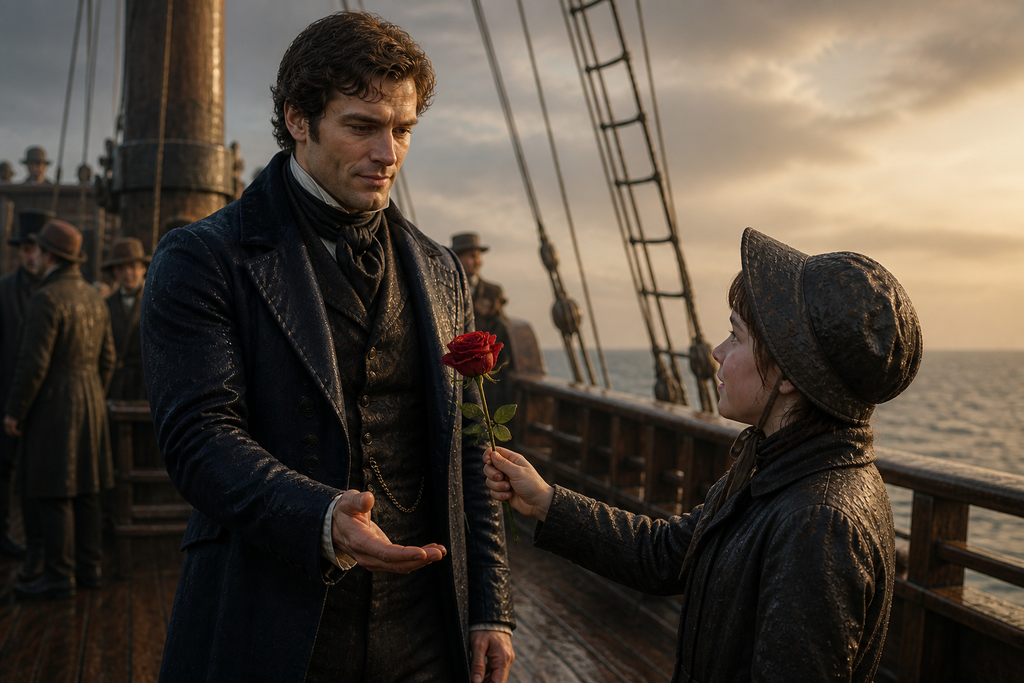 The child tugged the rose loose and placed it in Arthur Marcel's palm.