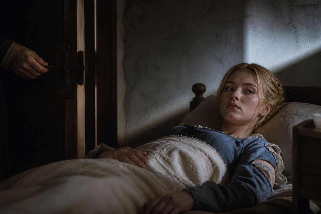 The scraping key entered, but Oliva had already returned to the bed.