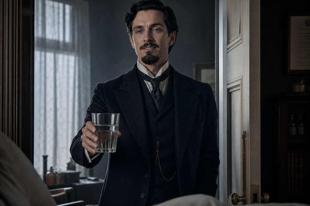 Van Heerden opened the door carrying water, his pointed beard neat above a courteous smile.