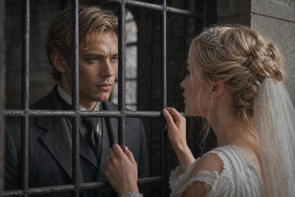 Her eyes found Beale's, while iron cut their faces into separate squares.