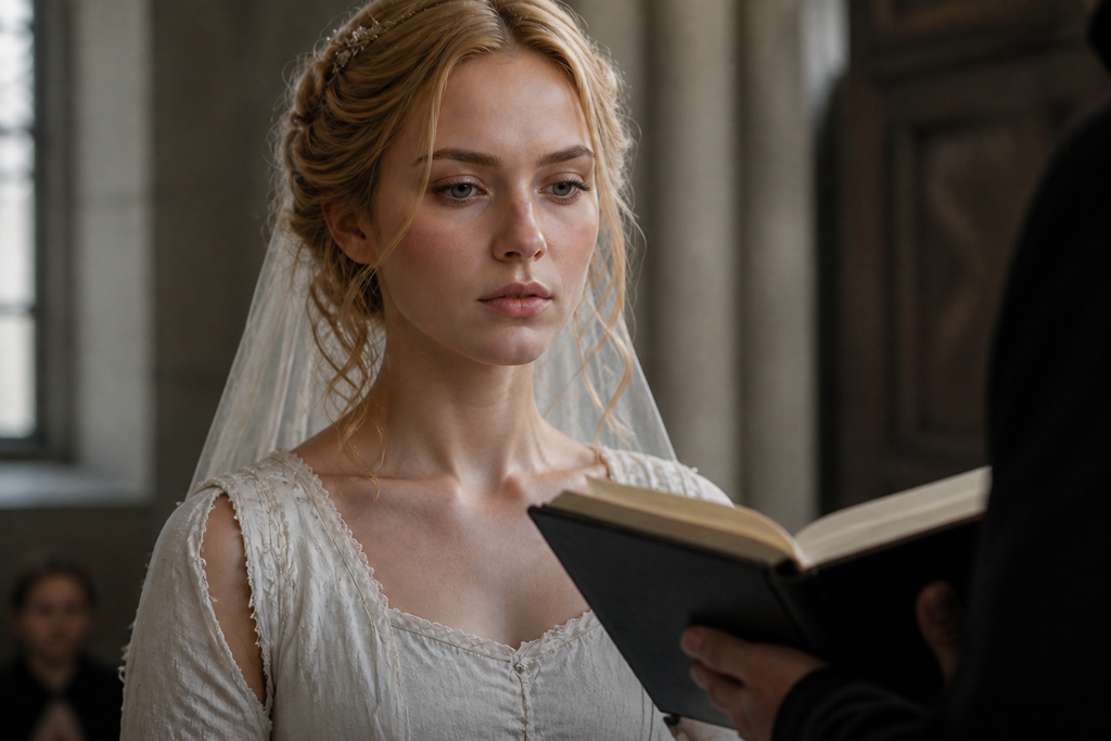 "State the bride's consent," Homo said, and Oliva's jaw worked before sound came.