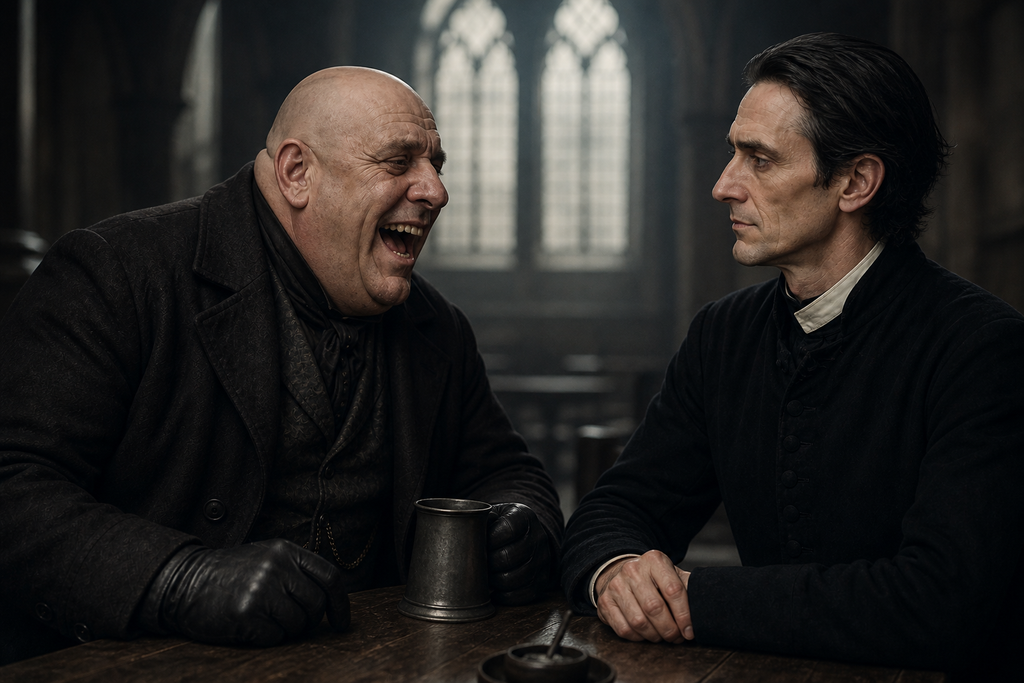 Milsom leaned closer, studied Homo's crooked collar, and burst into laughter.