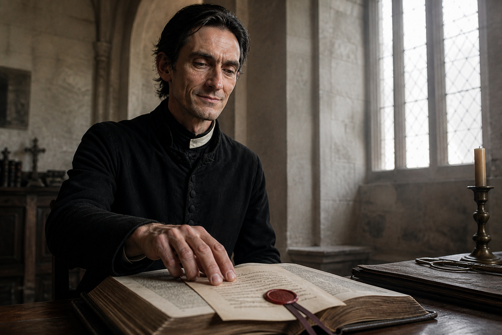 Homo laid an unrevoked license across the prayer book and said, "Suspended from comfort, never from holy orders."