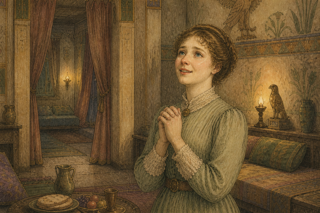 Phyllis clasped her hands, thanked God, and smiled through tears as though deliverance had already entered the room.