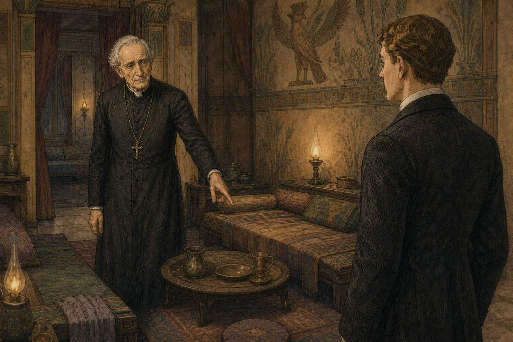 Then Reverend Winward indicated the untouched table: no breakfast had been brought for him.