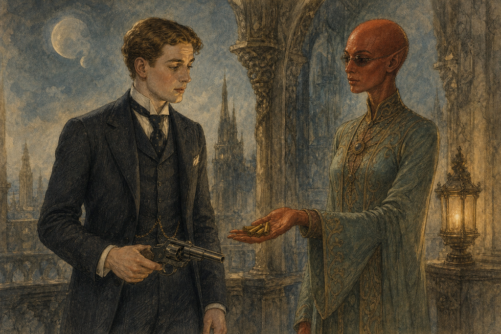 Zumeena's expression shifted; from her sparse garments she produced the lost cartridges, and escape became possible at its cruelest price.