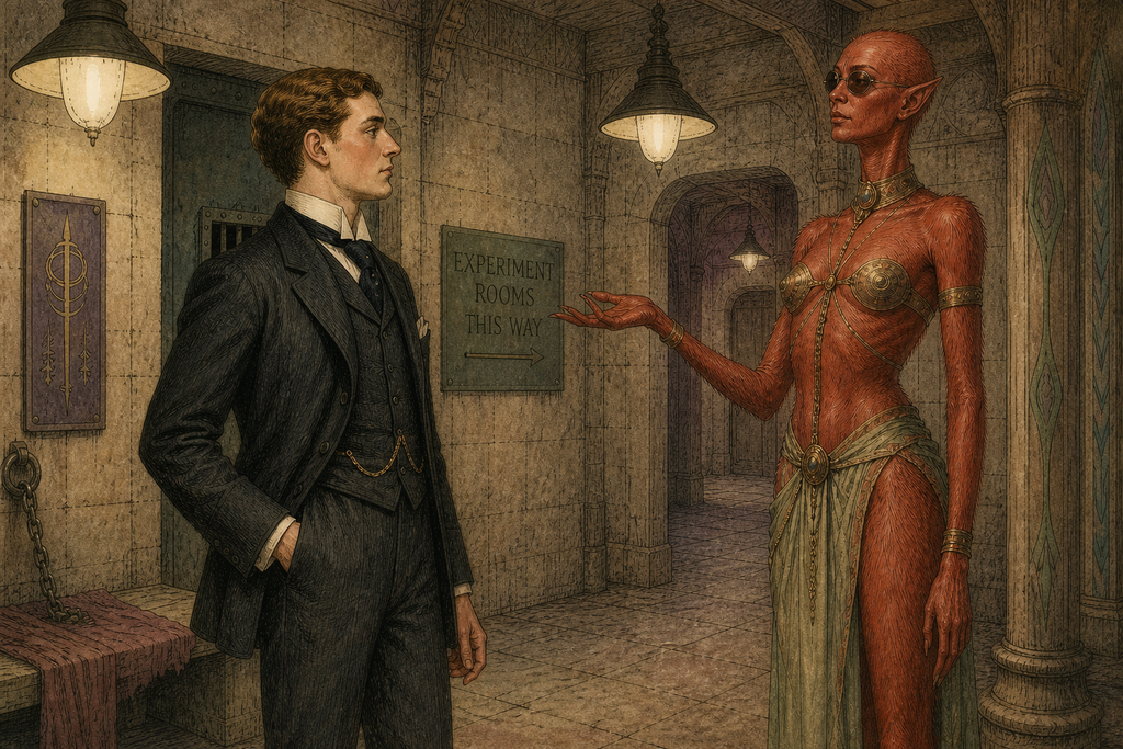 “Your foolish mind fascinates me,” she said, promising the Transit Car could return them to Earth within an hour.
