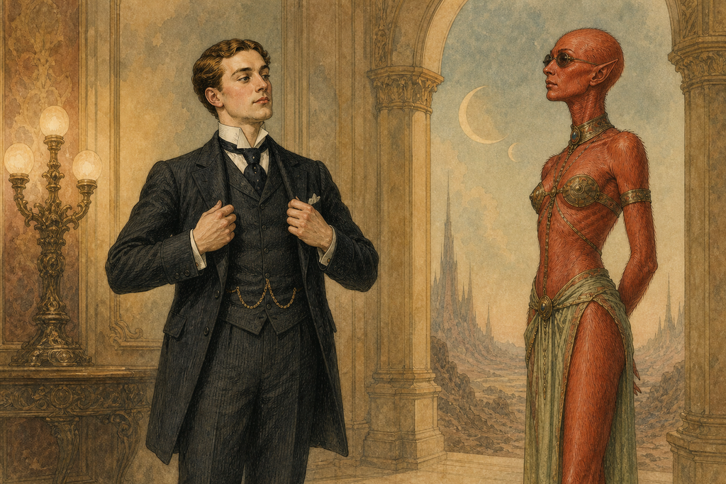 Mistaking her composure for professional admiration, Thomas straightened his coat and demanded the respect owed to his station.