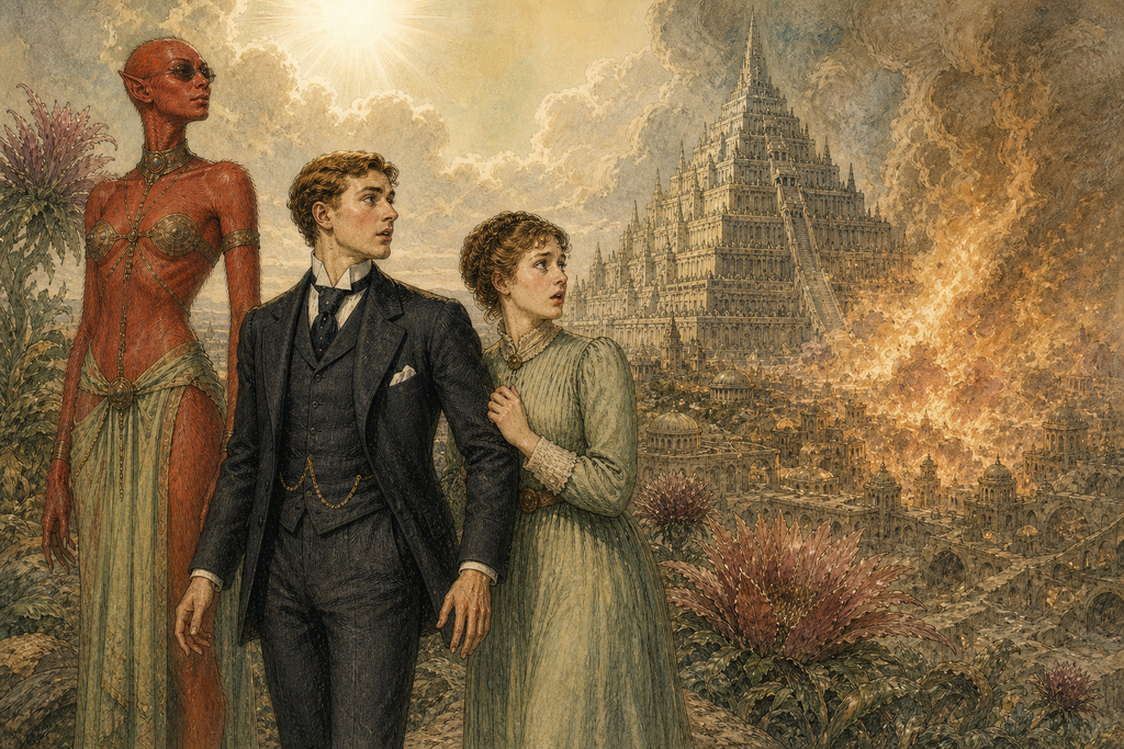 They reached the Venus Pyramid through the glare; behind them, Venus City convulsed in a tower of fire.