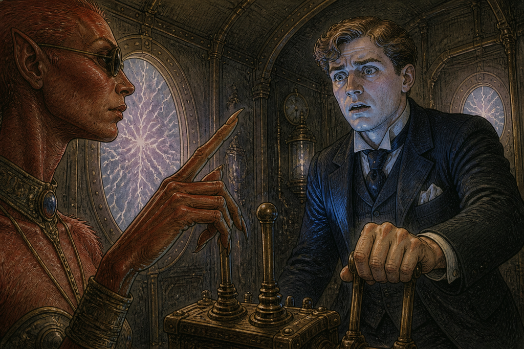 Her finger moved; fear delayed him by a fraction, and he pulled after the appointed instant.