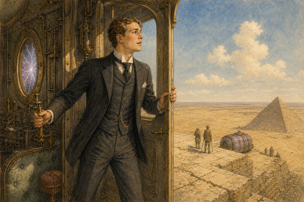 Thomas forced open the door and stared across a vast golden desert beneath an impossibly blue sky.