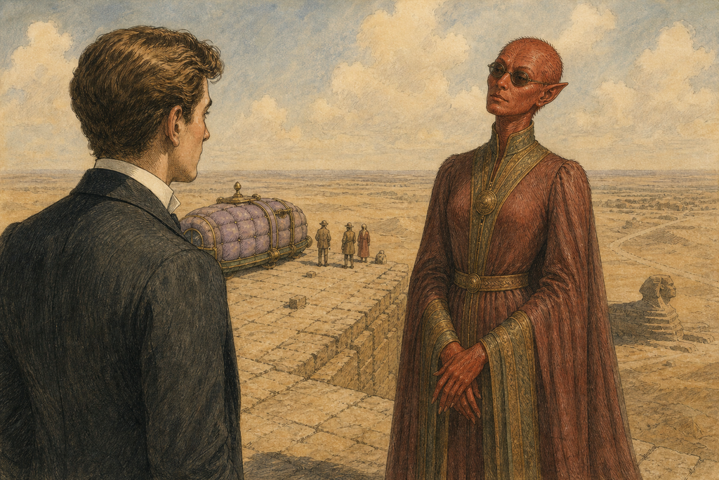 “Our experiment is concluded,” she said, with an unreadable inclination of her brick-red face, “though perhaps yours is only beginning.”