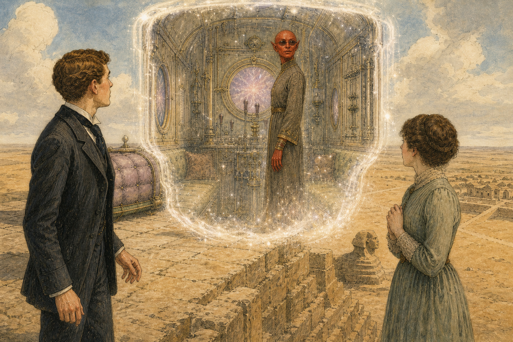 Zumeena answered that Phyllis was safe, stepped into the Transit Car, and, with one last enigmatic smile, vanished as silently as she had first arrived.