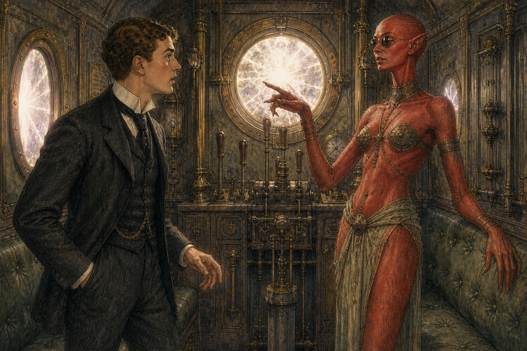 “You are millions of miles from London,” Zumeena announced. “We are already within the atmosphere of Venus.”