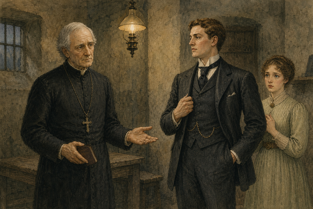 In the Captives' House, Reverend Winward met them gravely and asked Thomas whether he understood what awaited him.
