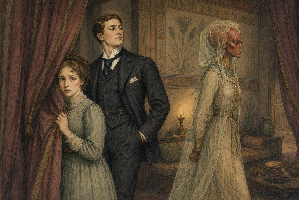 Phyllis repeatedly hid behind curtains when Sutenraa passed, her terror goading Thomas into reckless swagger.