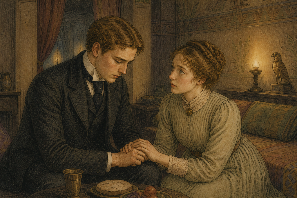 Thomas's self-contempt faltered when Phyllis Alson, offering no reproach, quietly took his trembling hand in the dim room.