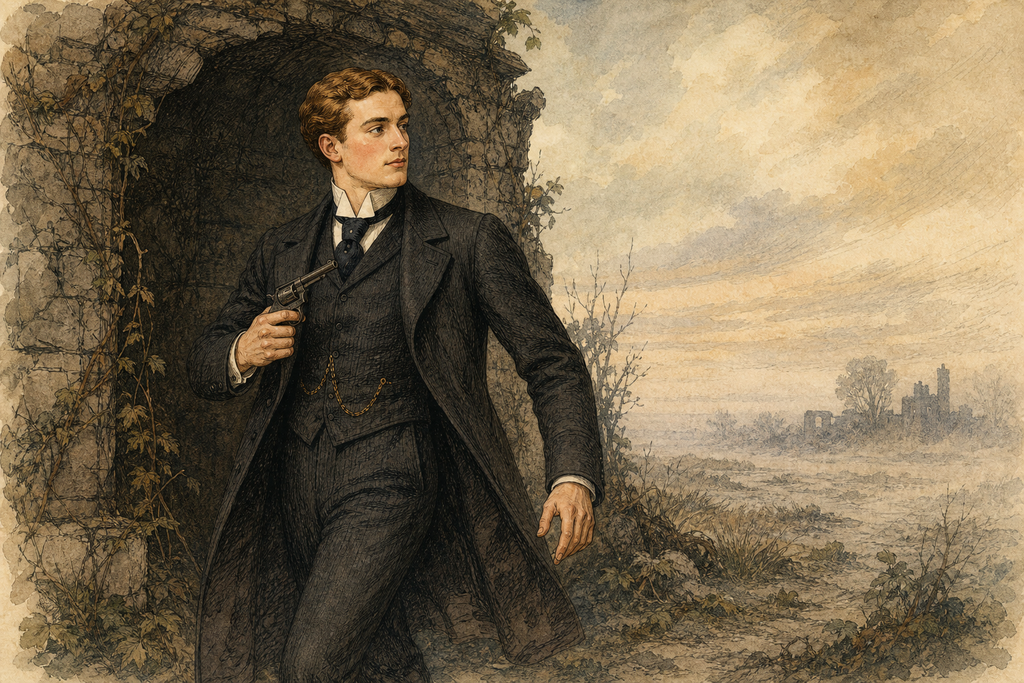 He drew Thomas's Revolver, waited for the last white fire to fade, then stepped alone from shelter with a courage he scarcely recognized as his own.