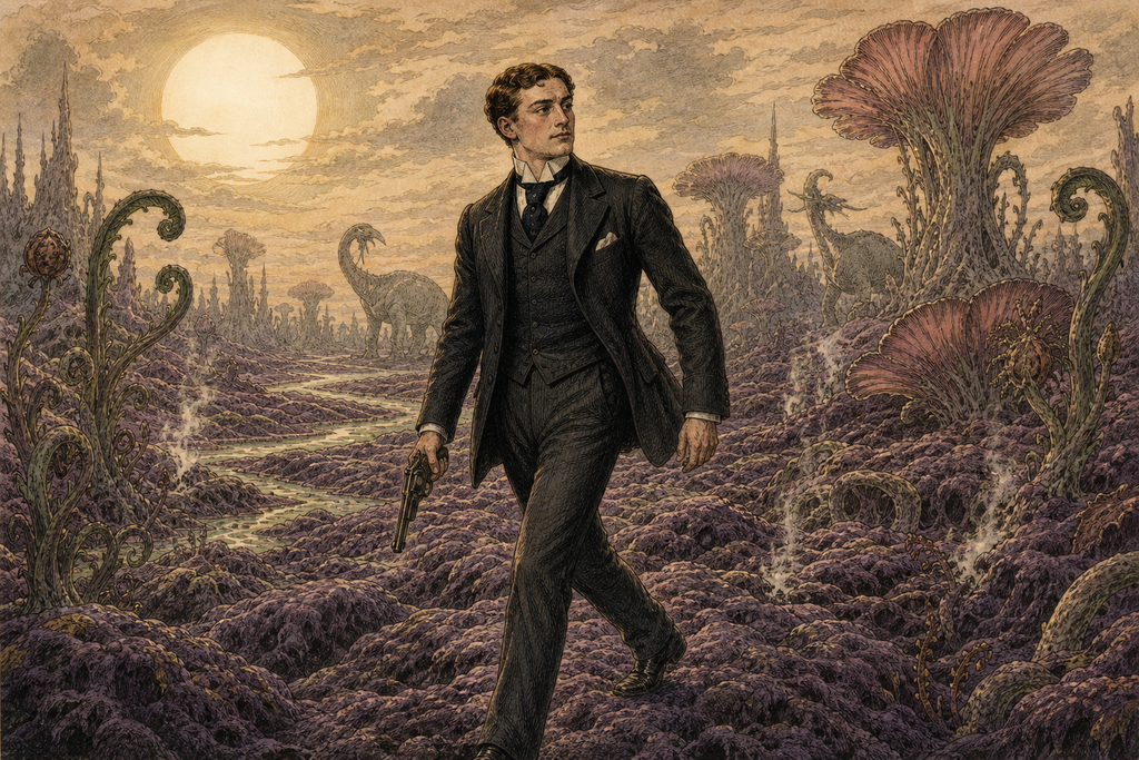 Each stride across the springing violet carpet carried him farther from Phyllis Alson, Reverend Winward, and every safe retreat.