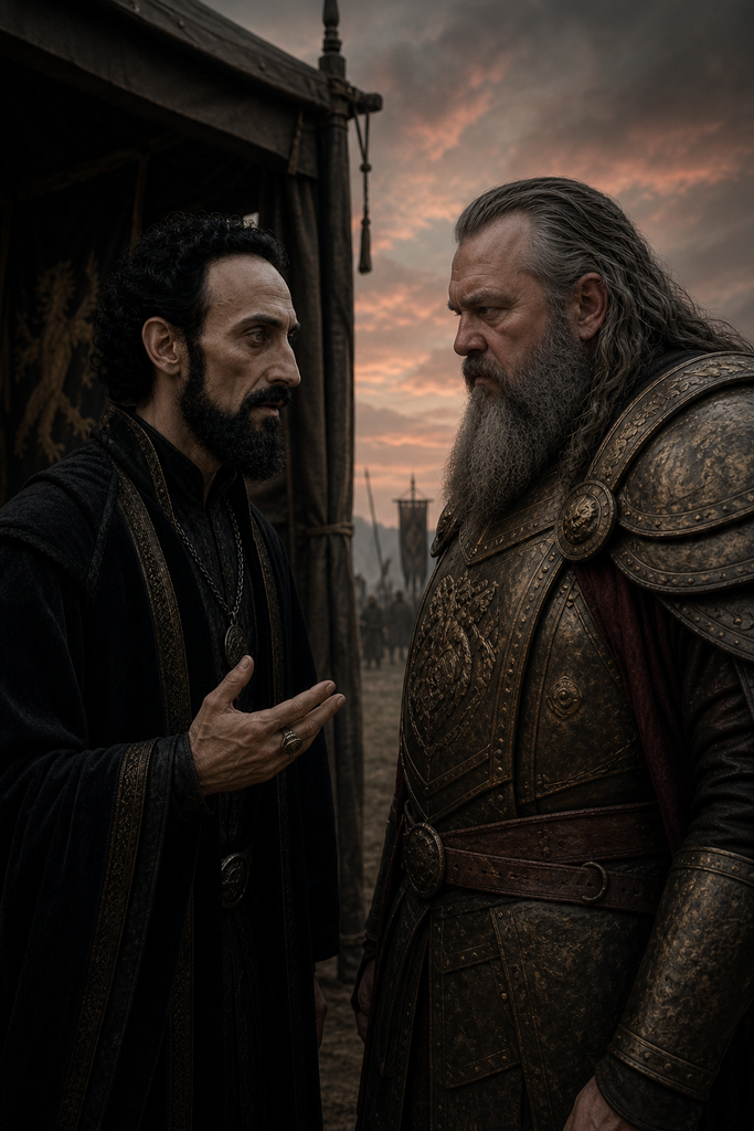 Lord Gro's bloody dream warns Lord Corund of their king's death.