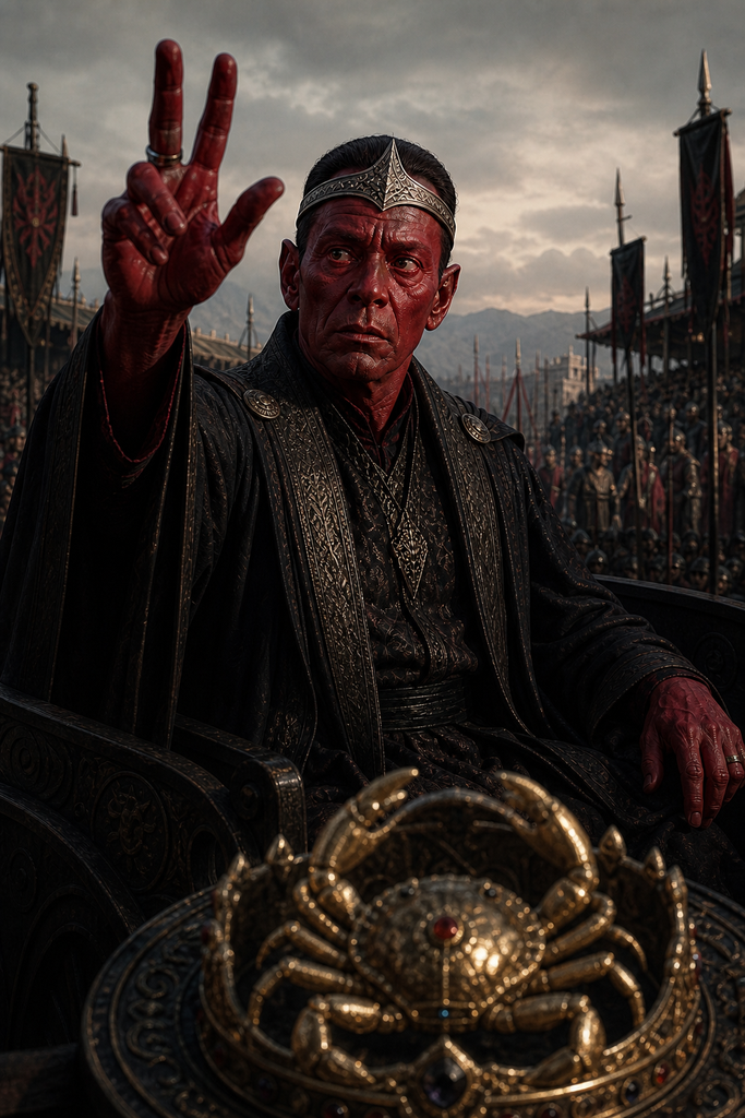 The crown gleams as The Red Foliot declares three falls.