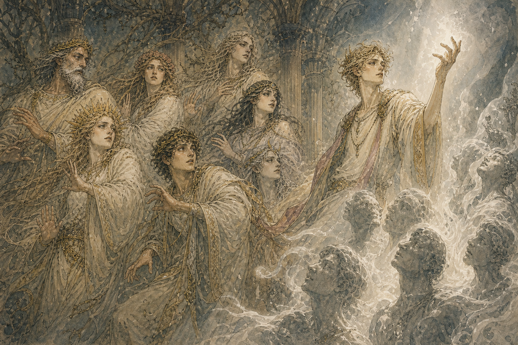The gods recoiled, fearing Kib would shape men who could discover their Secret.