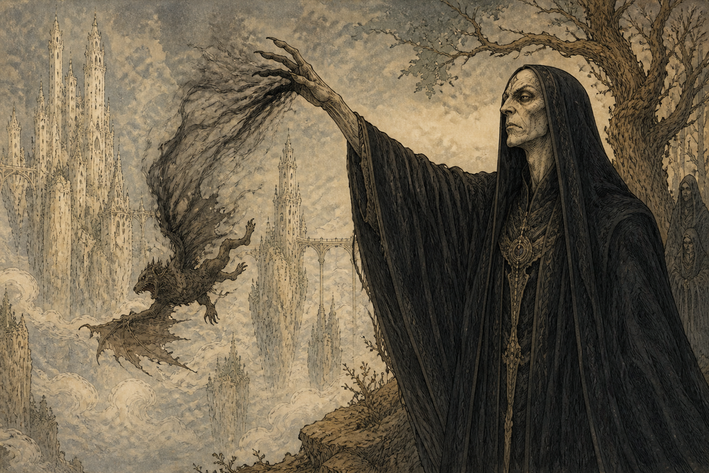 From Pegana's dim edge, Mung raised the invisible sign that severed breath from flesh.