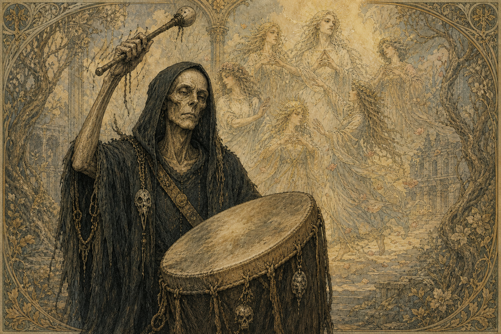 The gods still played through the ages, though each pleasure trembled beneath Skarl's weakening rhythm.