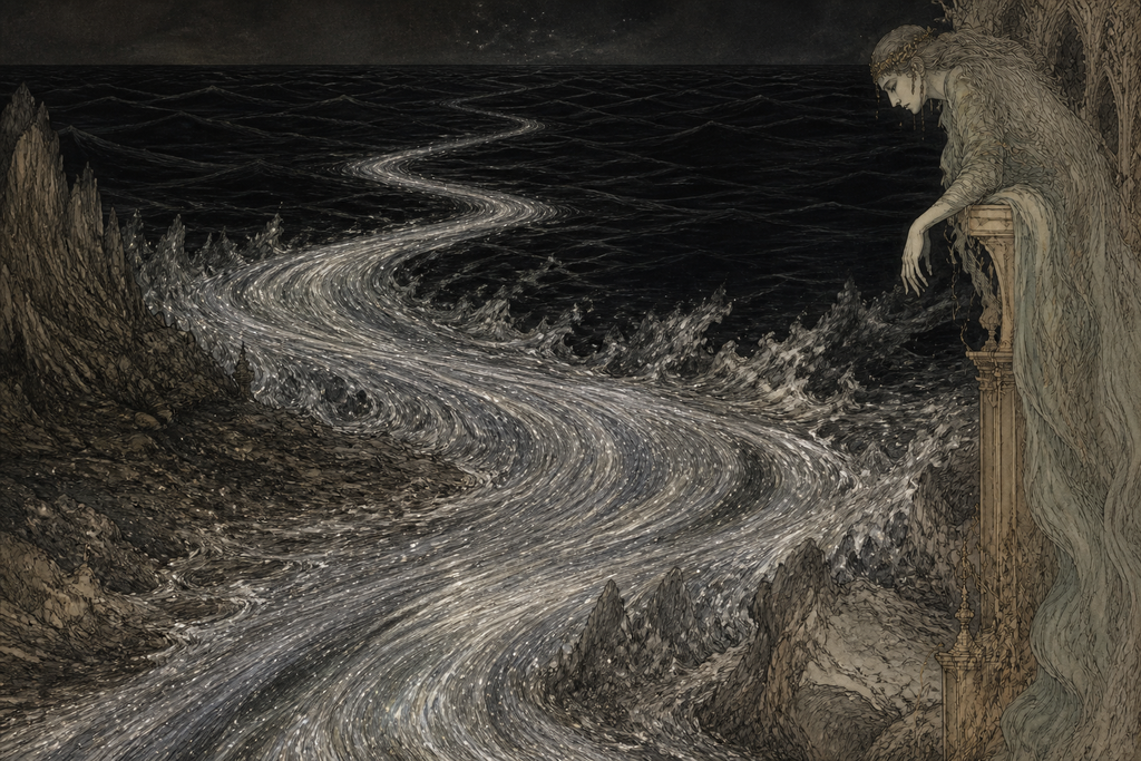 Imrana swelled as the Silent Sea pushed a lightless tide across creation.