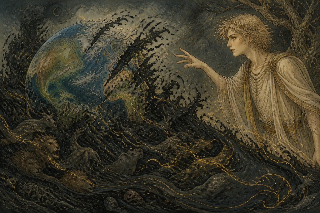 Earth vanished with its beasts, its men, and Kib's restless gift.