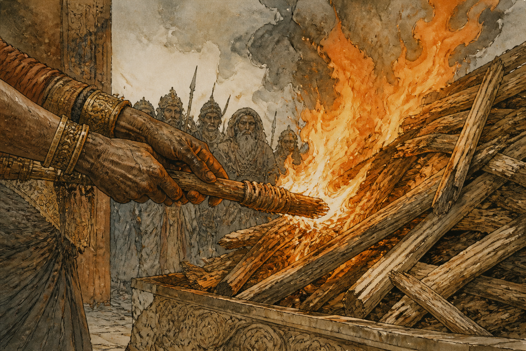 Allied hands touched flame to the wood.
