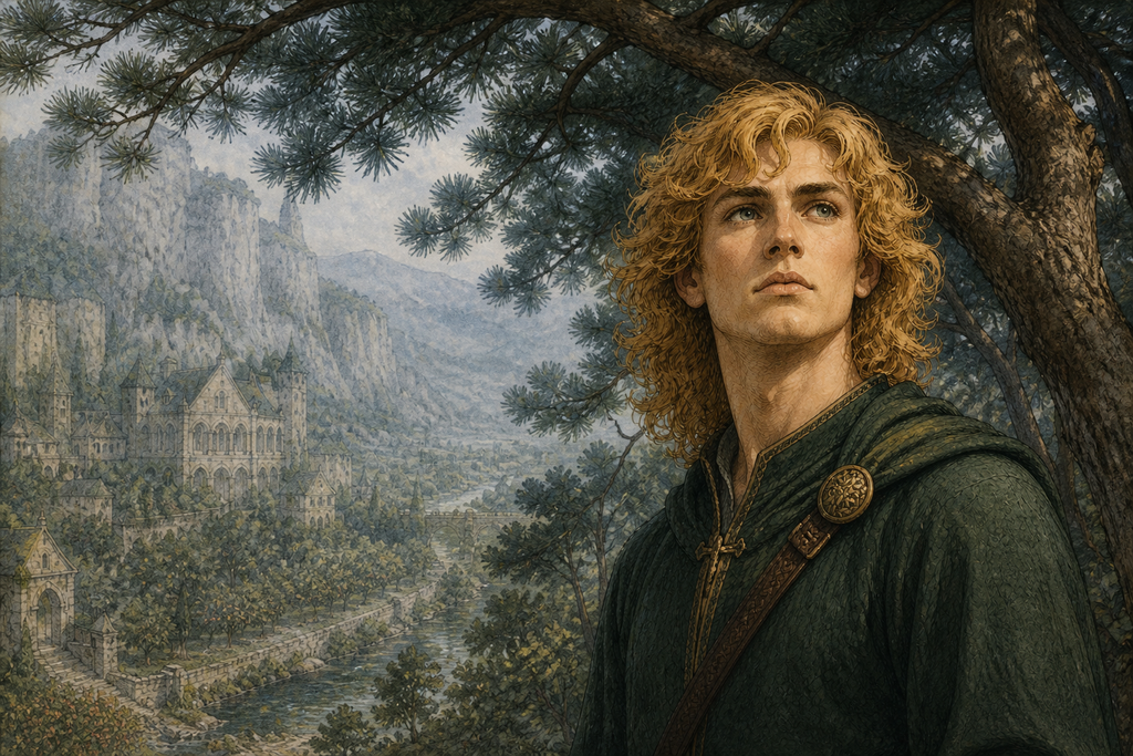Under those pines, peace lost sight of him.