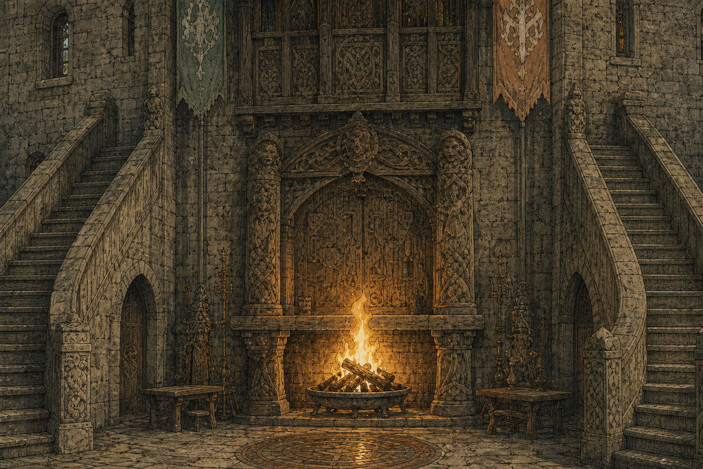 Clean wood caught in the holy hearth.