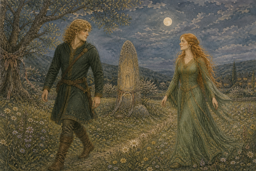 Their eyes met, and both crossed the meadow.