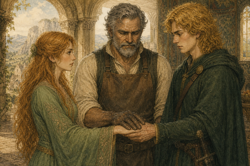 Iron Face looked from Sunbeam's hand to his son's scarred knuckles.
