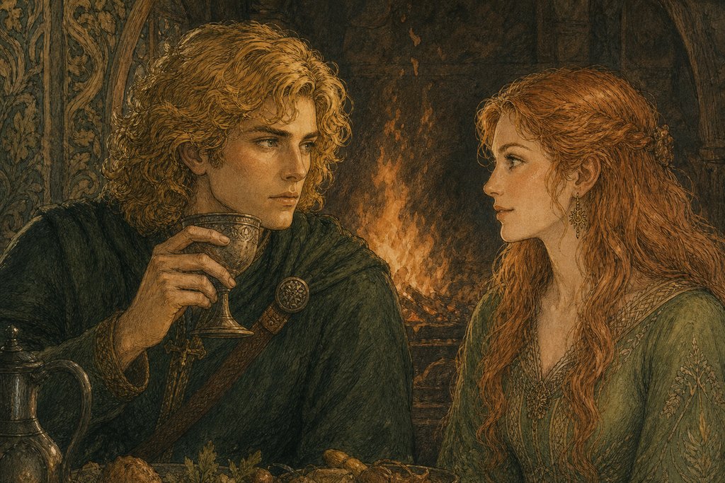 Across the flames, Face of God met Sunbeam's eyes, and his cup stopped halfway to his mouth.