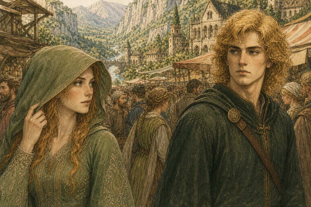 Her plain hood had crossed his market, measuring the heir who longed beyond peace.