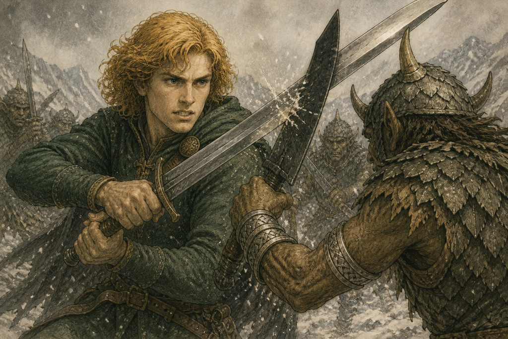 His blade met theirs before thought could settle.