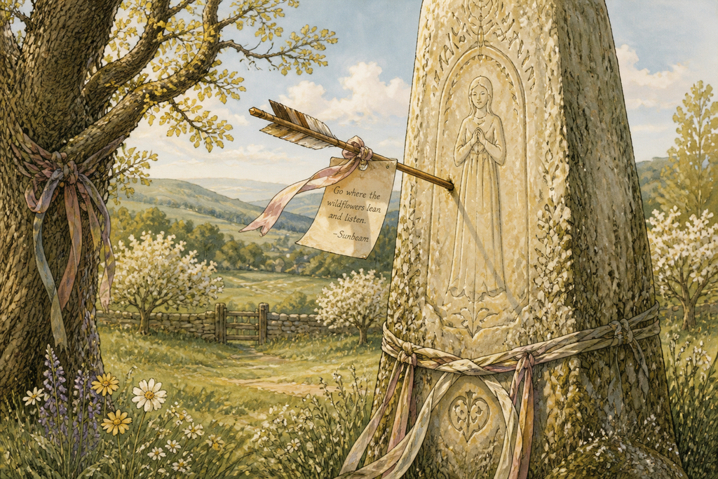 Spring brought an arrow quivering in the Maiden Ward, with Sunbeam's directions bound beneath its feathers.