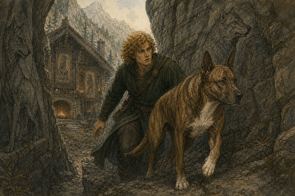 He followed Surefoot past empty Mountain Hall and through a wolf-carved cleft where daylight narrowed to a blade.