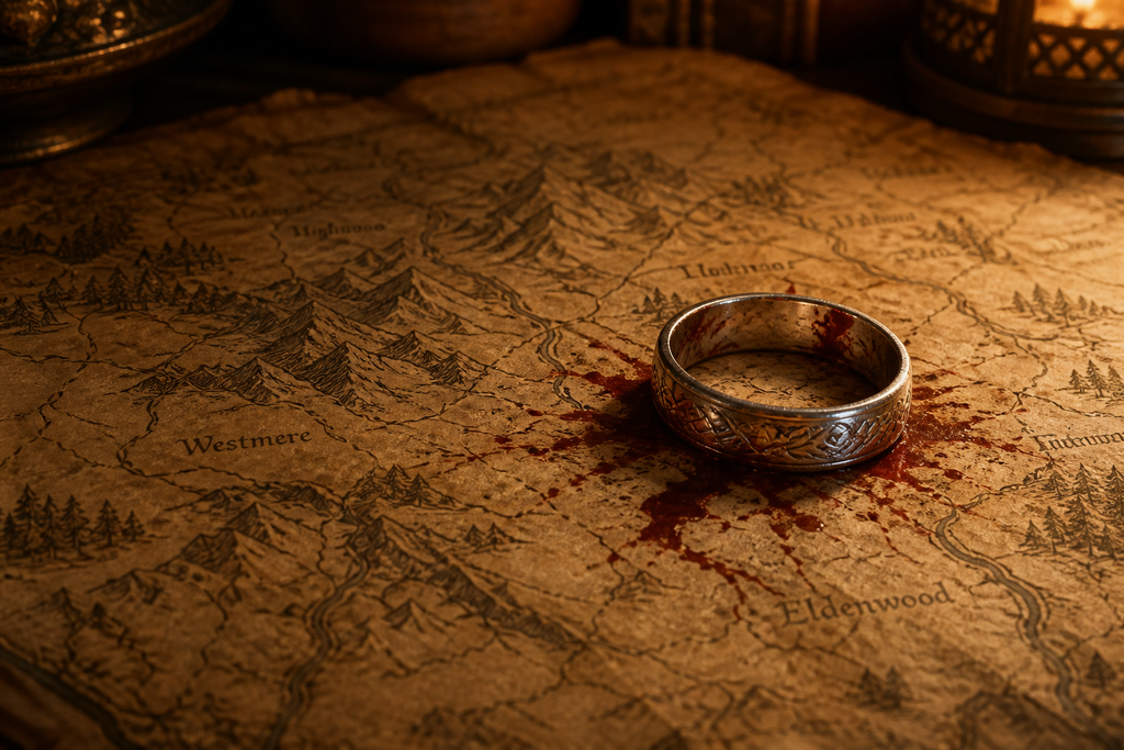 The silver ring struck Sunbeam's map with a small, hard sound.